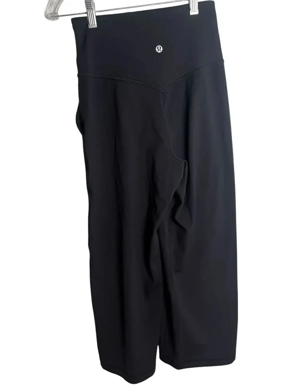 lululemon Align Super-High-Rise Wide-Leg Crops in black. 2